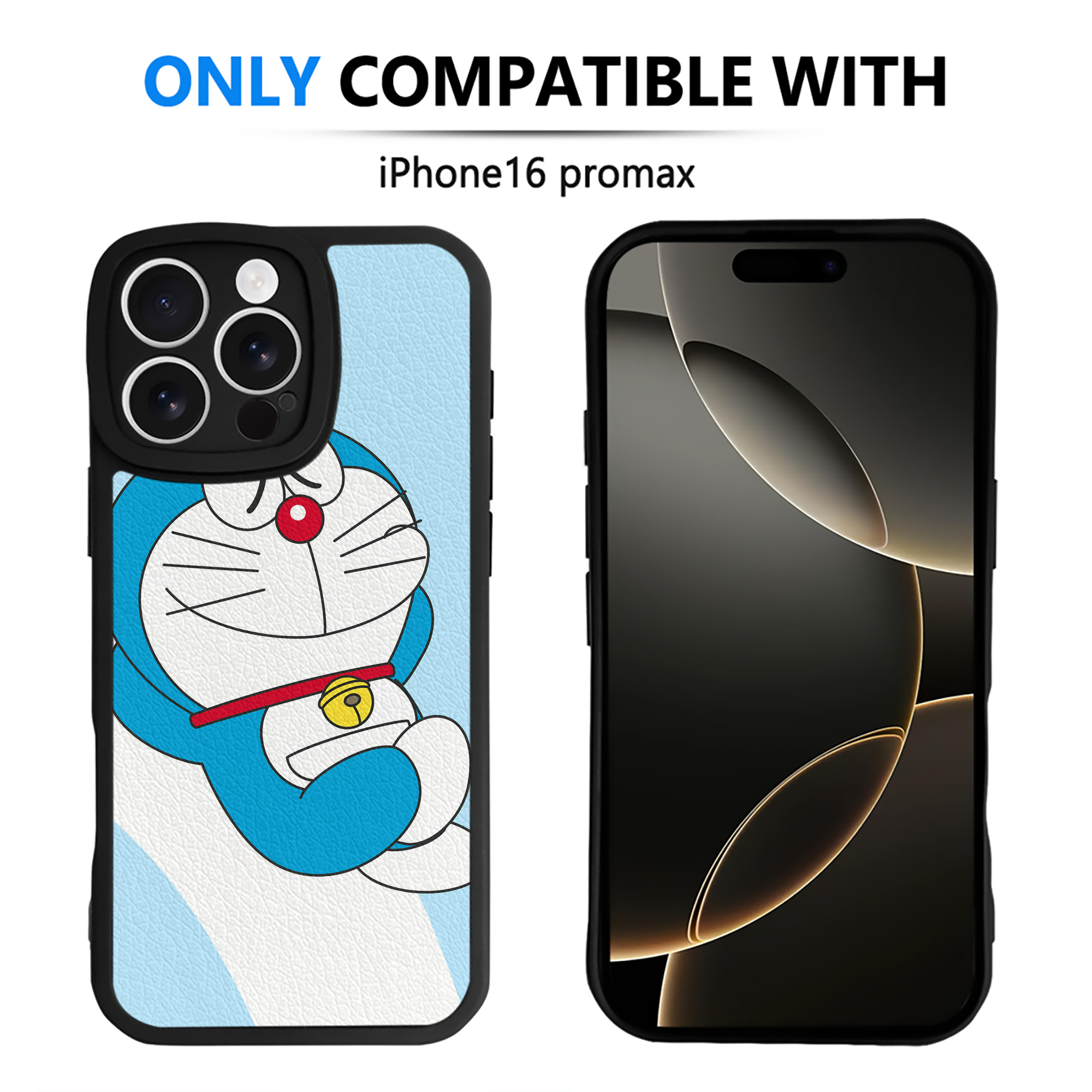（画像用） ドラえもん Doraemon 【iPhone 16シリーズ対応】シリコンスマホケース（レザー調） 材質：シリコン